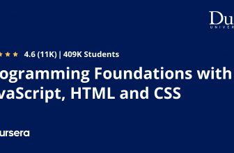 Programming Foundations with JavaScript, HTML and CSS